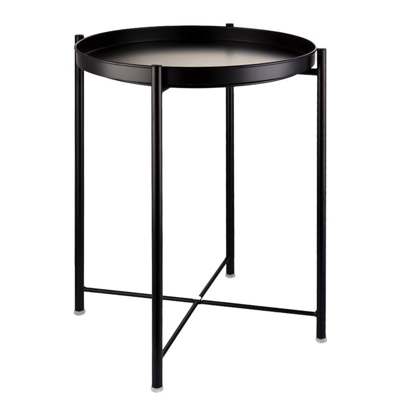 EKNITEY Small Side End Table - Metal Side Table Waterproof Small Sofa Coffee Side Tables Bedroom Indoor Outdoor with Removable Tray for Living Room Bedroom Balcony and Office - Image 1