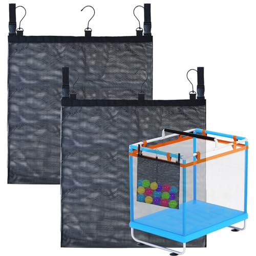 Pilleay Pilleay 2 Pack Mesh Side Pouch for Pool Storage Bin, Large 23.6*23.6" Mesh Bag Net Storage Bag Hanging Bags Expandable  - Image 2