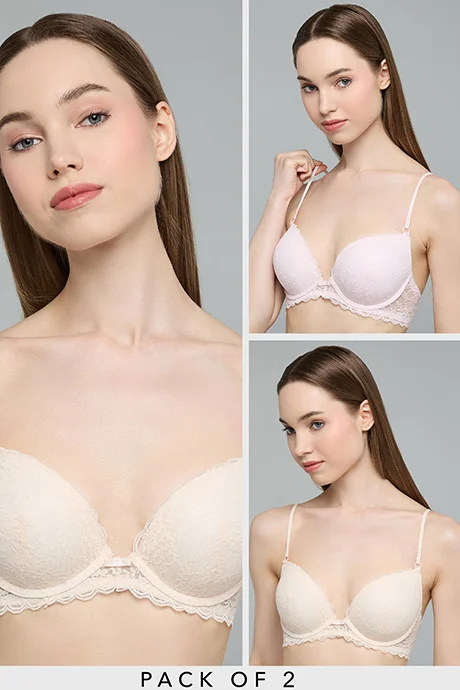 R&B 2 Pack Double Push Up Bras