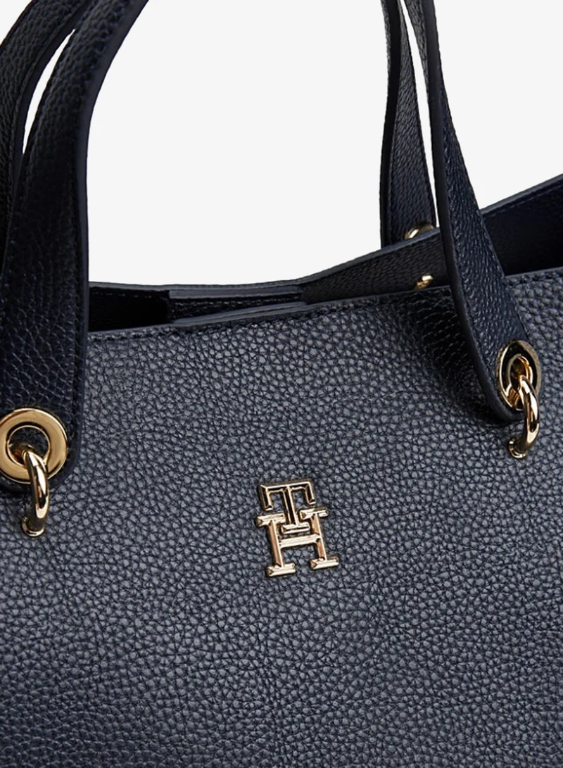 TOMMY HILFIGER Space Blue TH Emblem Satchel for Women | Best Price UAE