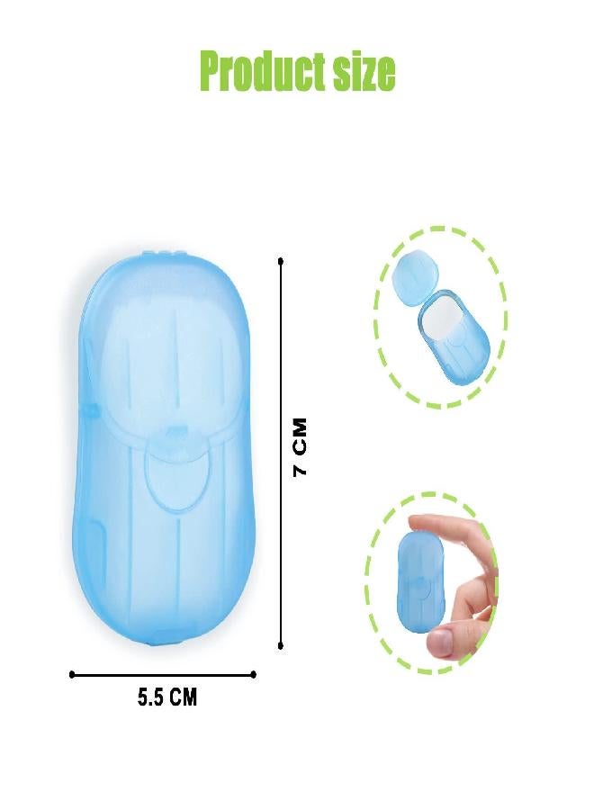 Tivansi Pack of 12 Sets Travel Camping Hiking Washing Hand Bath Toiletry Sheets Paper Soap Slide Foaming Box (Color May Vary)  - Image 2