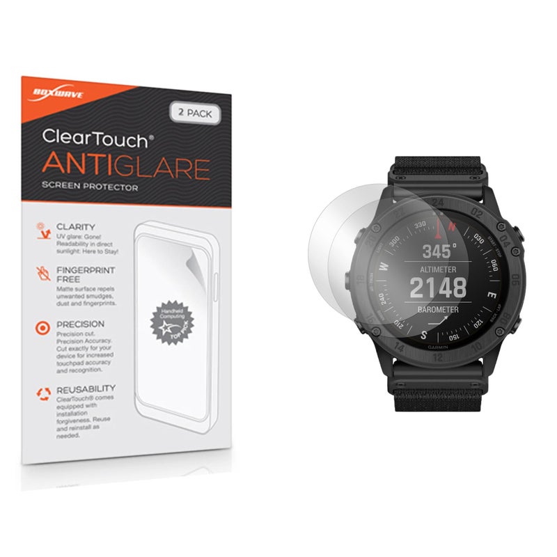 BoxWave Screen Protector Compatible with Garmin Tactix Delta - Solar Edition - ClearTouch Anti-Glare (2-Pack), Anti-Fingerprint Matte Film Skin - Image 1