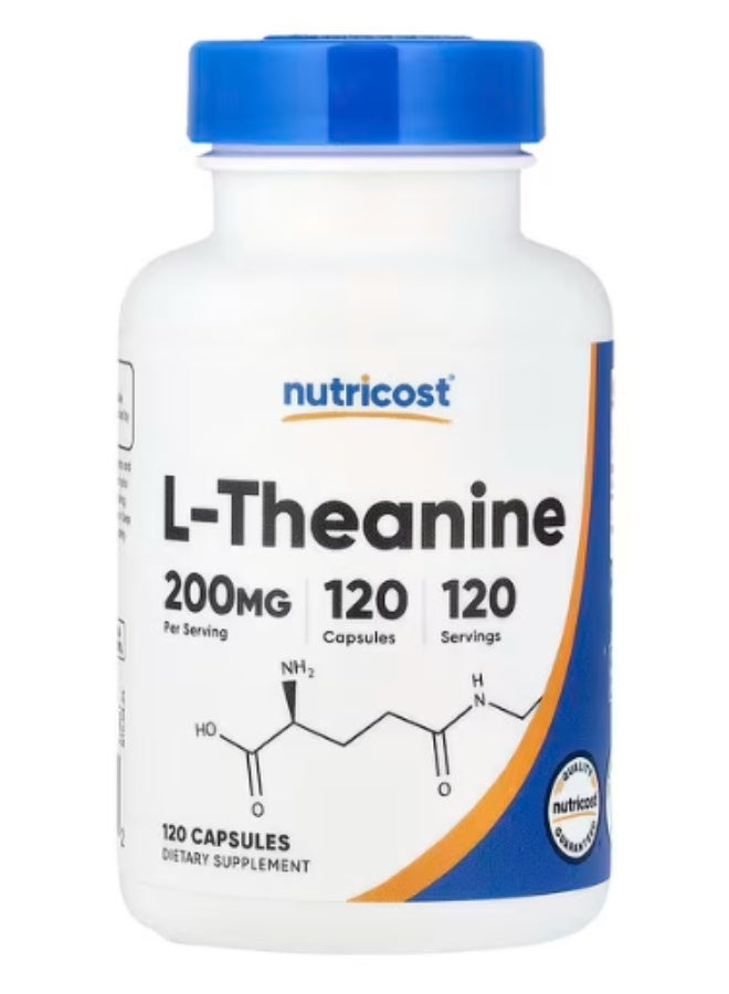 Nutricost, L-Theanine, 200 mg, 120 Capsules