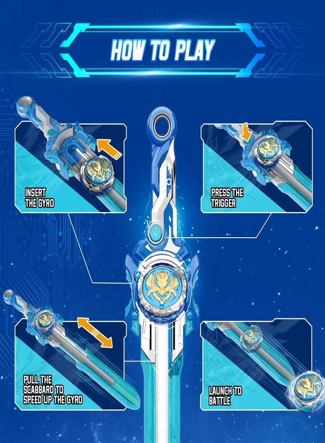 Infinity Nado Spinning Top for Children Metal Toy Boys, Battle Tops Spinning Top Launcher Toy Boys, Spinning Tops Boys from 5 6 7 8 9 10 11 12 Years, Power Pack Gale Wings - Image 3