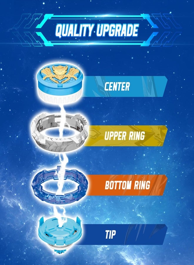 Infinity Nado Spinning Top for Children Metal Toy Boys, Battle Tops Spinning Top Launcher Toy Boys, Spinning Tops Boys from 5 6 7 8 9 10 11 12 Years, Power Pack Gale Wings - Image 4