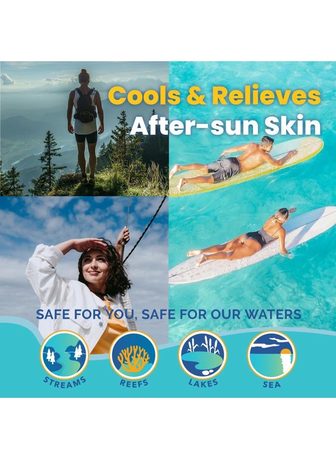 STREAM 2 SEA Stream2Sea Sun & Sting Aloe Soothing Gel for Face & Body, Organic Aloe Vera Gel for Sunburn Relief, Travel Size Aloe Vera Gel for Skin, Natural After Sun Care, Pure Aloe After Sun Gel, 2.5 Fl oz - Image 3
