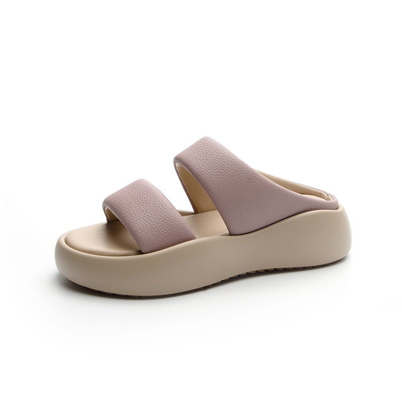 2026 الصيف العصرية مستديرة القدم سميكة مبيعات واسعة الحزام الناعمة والمرتفعة النساء Sandals مع خطوة على الغيوم الشعور - Image 3