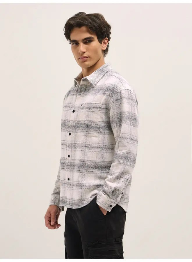 THE BEAR HOUSE Shacket for Men | Long Sleeve, Casual Button-Down | Soft, Breathable Fabric for Work, Everyday, & All-Season Wear in Stylish Design - Image 4