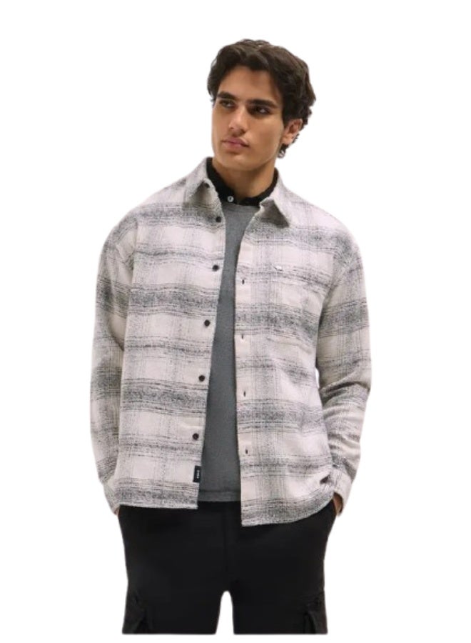 THE BEAR HOUSE Shacket for Men | Long Sleeve, Casual Button-Down | Soft, Breathable Fabric for Work, Everyday, & All-Season Wear in Stylish Design - Image 1