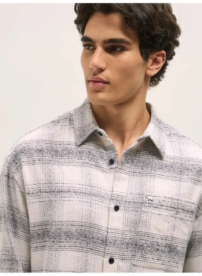 THE BEAR HOUSE  Shacket for Men | Long Sleeve, Casual Button-Down | Soft, Breathable Fabric for Work, Everyday, & All-Season Wear in Stylish Design for Men | Best Price UAE