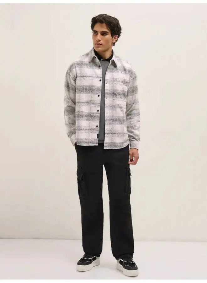 THE BEAR HOUSE  Shacket for Men | Long Sleeve, Casual Button-Down | Soft, Breathable Fabric for Work, Everyday, & All-Season Wear in Stylish Design for Men | Best Price UAE