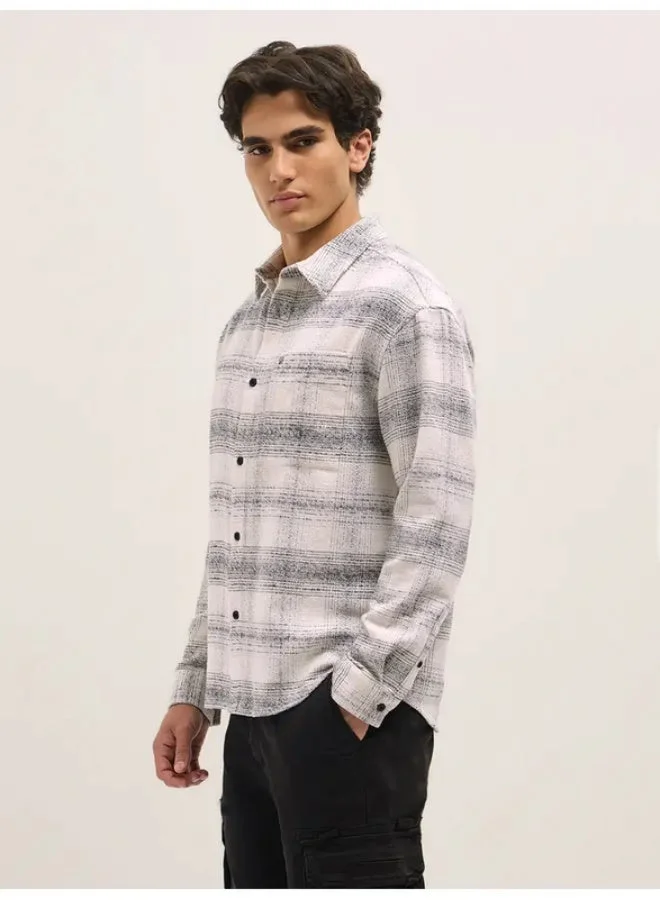 THE BEAR HOUSE  Shacket for Men | Long Sleeve, Casual Button-Down | Soft, Breathable Fabric for Work, Everyday, & All-Season Wear in Stylish Design for Men | Best Price UAE