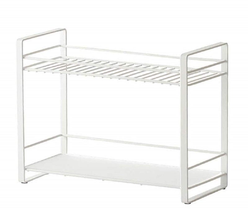 Craftland Wrought Iron Countertop/Cabinet 2 Tier Kitchen Organiser/stand/Shelf/Holder/Utensils Rack for Spices Jars (White) - Image 2