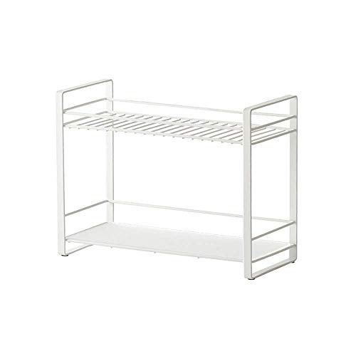 Craftland Wrought Iron Countertop/Cabinet 2 Tier Kitchen Organiser/stand/Shelf/Holder/Utensils Rack for Spices Jars (White) - Image 5