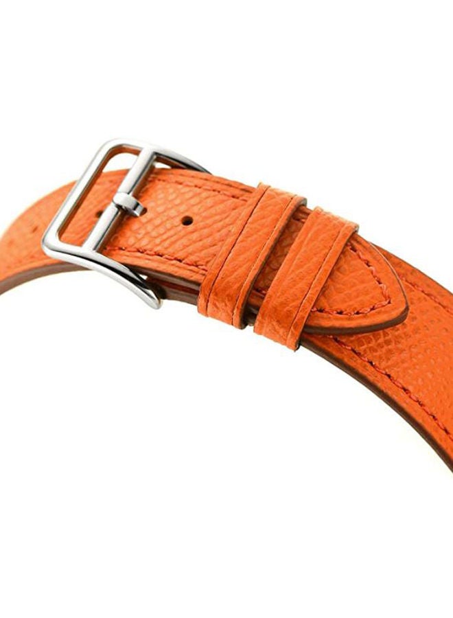NIBEMINENT Replacement Band For Apple Watch Series 1/2/3/4 40/38 mm Orange - Image 5