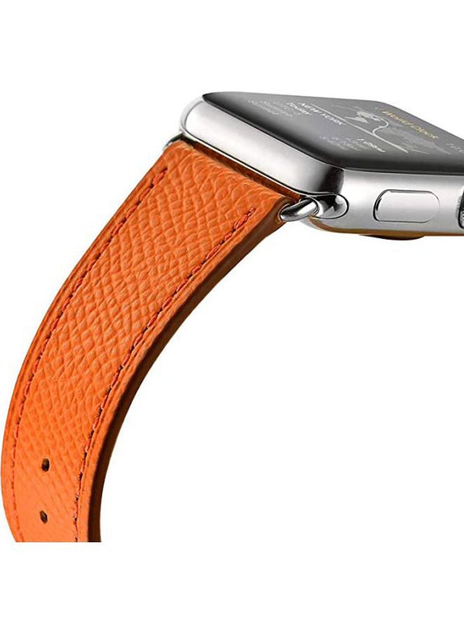 NIBEMINENT Replacement Band For Apple Watch Series 1/2/3/4 40/38 mm Orange - Image 3