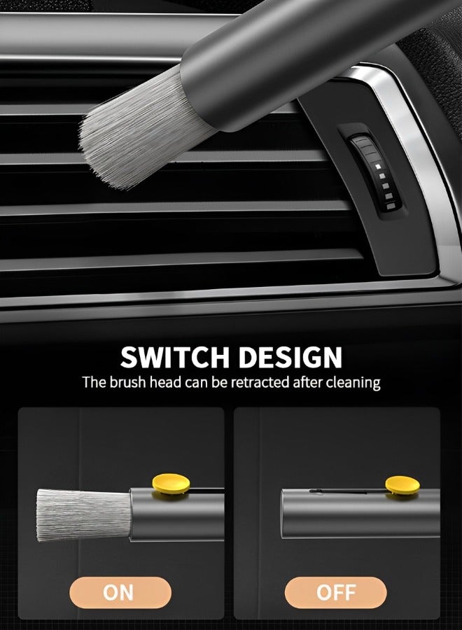GROIC 3-In-1 Auto Interior Dust Brush, Safety Hammer and Car Tire Clear Stone Hook Set, Ultra Soft Detailing Brush, GM Car Tire Hook Stone Cleaning Tool - Image 2