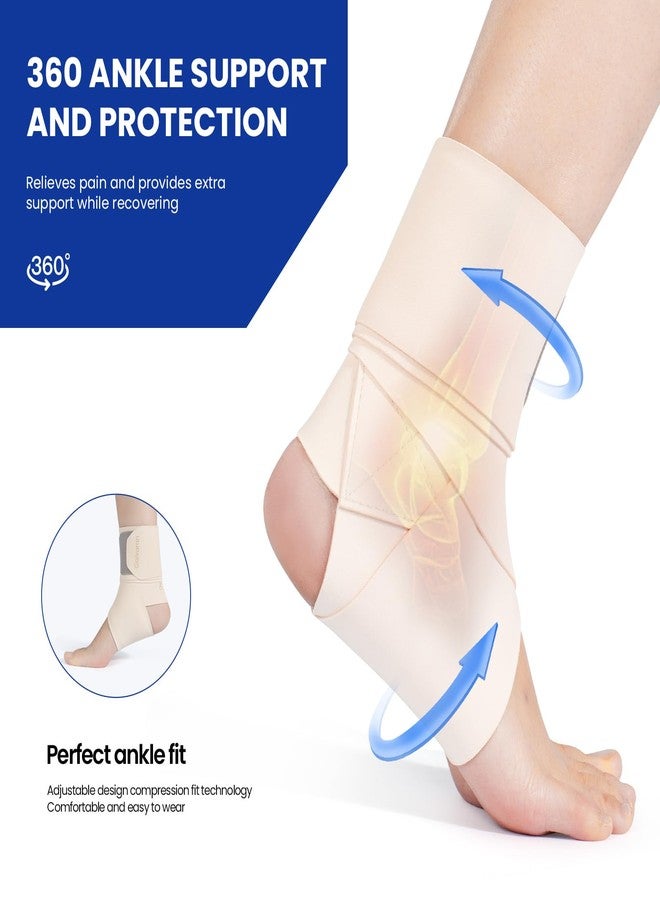 Galvaran Ankle Brace for Men & Women,Ultra Thin Adjustable Compression Ankle Wrap，Ankle Support for Plantar Fasciitis, Sprained Foot, Tendinitis, Swelling, Minor Sprains, Sports, One Size - Image 2
