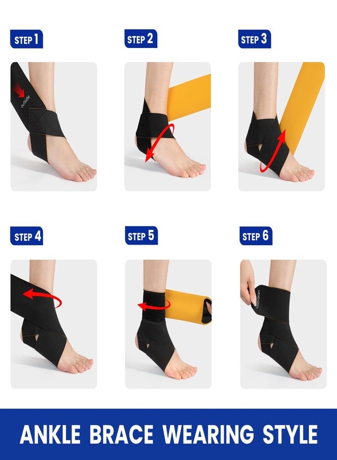 Galvaran Ankle Brace for Men & Women,Ultra Thin Adjustable Compression Ankle Wrap，Ankle Support for Plantar Fasciitis, Sprained Foot, Tendinitis, Swelling, Minor Sprains, Sports, One Size - Image 5