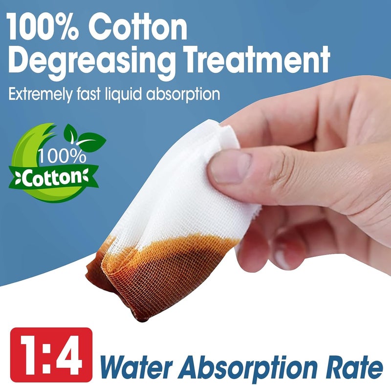 AZEN 50 Pack Sterile Gauze Pads 3 x 4 Non Stick Gauze Pads 8Ply Cotton Gauze Sponges for Wound Care and First Aid Highly Absorbent Individually Wrapped Medical Gauzes - Image 5