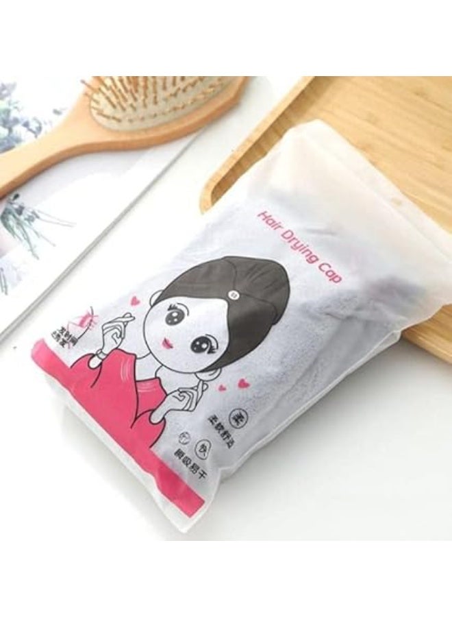 Microfiber Hair Towel Quick Drying Hair Towel Pink Striped Lightweight - Image 2