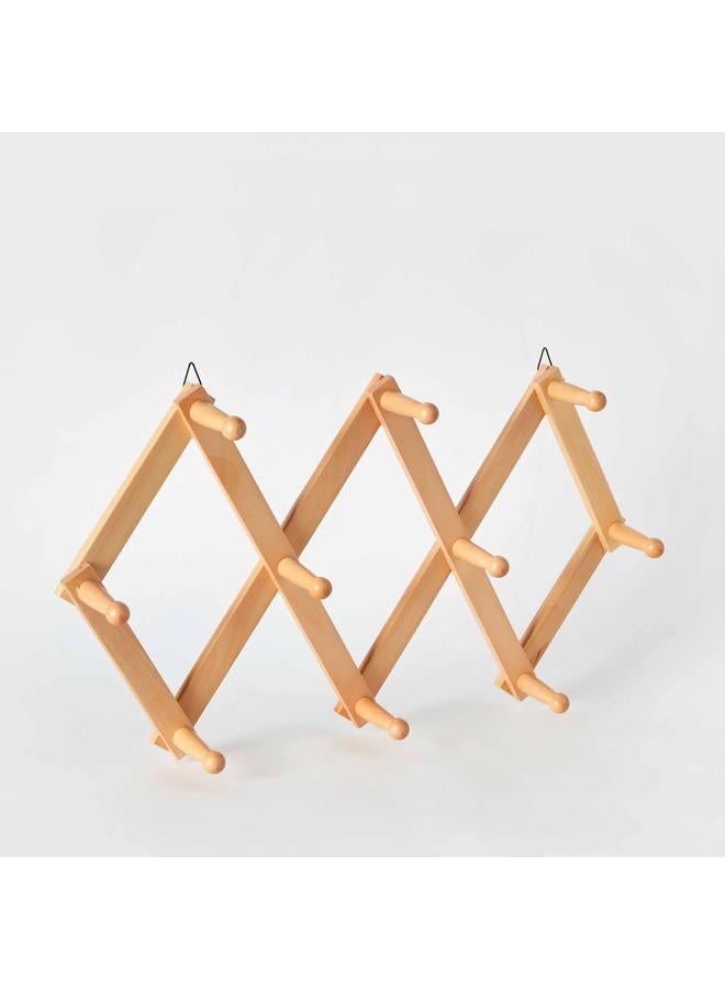 Home Box Forest Extendable Wooden 10-Hook Wall Hanger - Image 4