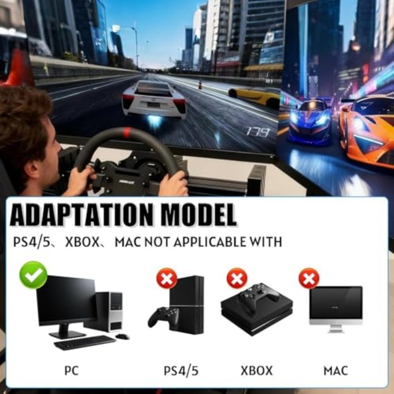 فرامل اليد USB 64 بت للكمبيوتر الشخصي، فرملة اليد لألعاب سباقات SIM لـ Logitech G25 G27 G29 T500 T300 FANATECOSW DIRT RALLY، كابل نايلون 2 متر أسود - Image 2