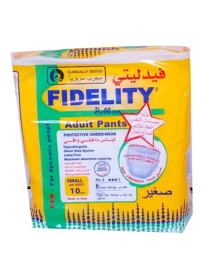 FIDELITY سراويل فيديليتي للبالغين القابلة للسحب 10 قطع صغيرة - Image 1