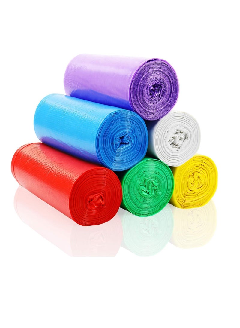 ECVV Garbage Bag 5 Gallons 45x50cm (10 Rolls, 250 Bags) Bio-Degradable Plastic Disposal Garbage Bag Small, Bin Liners for Home, Kitchen & Offices, Mix Color - Image 1