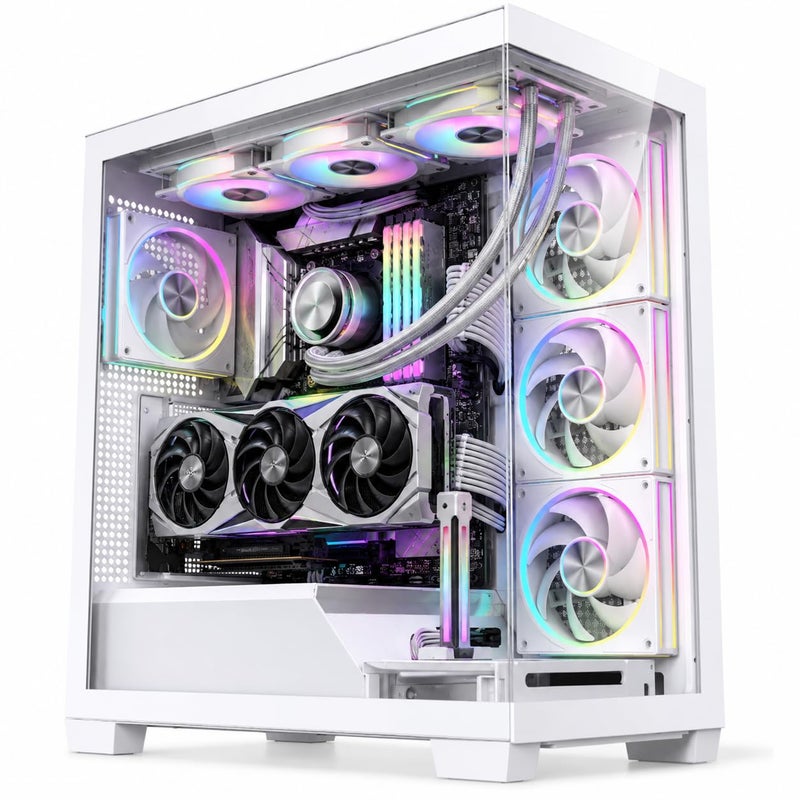 VortexForge Ultra Gaming PC – Core Ultra 9-285K | RTX 5080 16GB | 32GB DDR5 RAM | 1TB NVMe Storage | 360mm AIO Liquid Cooler | Z890 Motherboard | 1000W 80+ Power Supply | Windows 11 Pro white