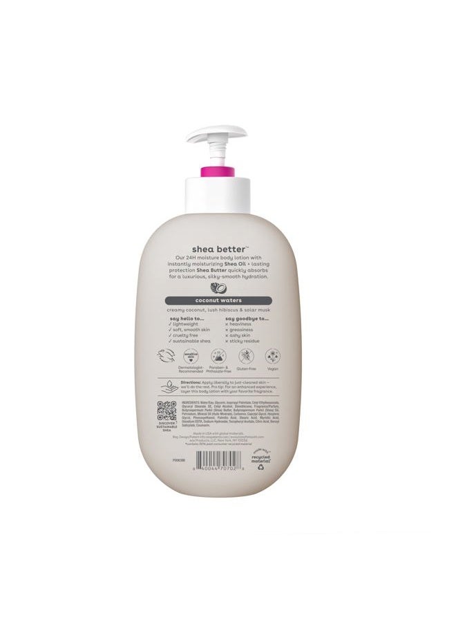 EOS Shea Better Body Lotion- Coconut Waters, 24-Hour Moisture Skin Care, Lightweight & Non-Greasy, Made with Natural Shea, Vegan, 16 fl oz - Image 5