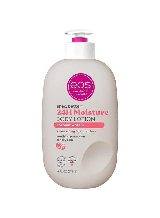EOS Shea Better Body Lotion- Coconut Waters, 24-Hour Moisture Skin Care, Lightweight & Non-Greasy, Made with Natural Shea, Vegan, 16 fl oz - Image 1