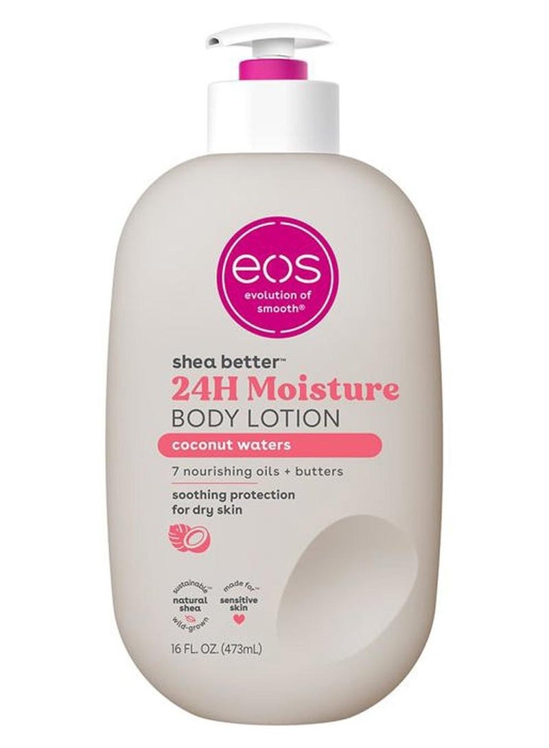 EOS Shea Better Body Lotion- Coconut Waters, 24-Hour Moisture Skin Care, Lightweight & Non-Greasy, Made with Natural Shea, Vegan, 16 fl oz - Image 1
