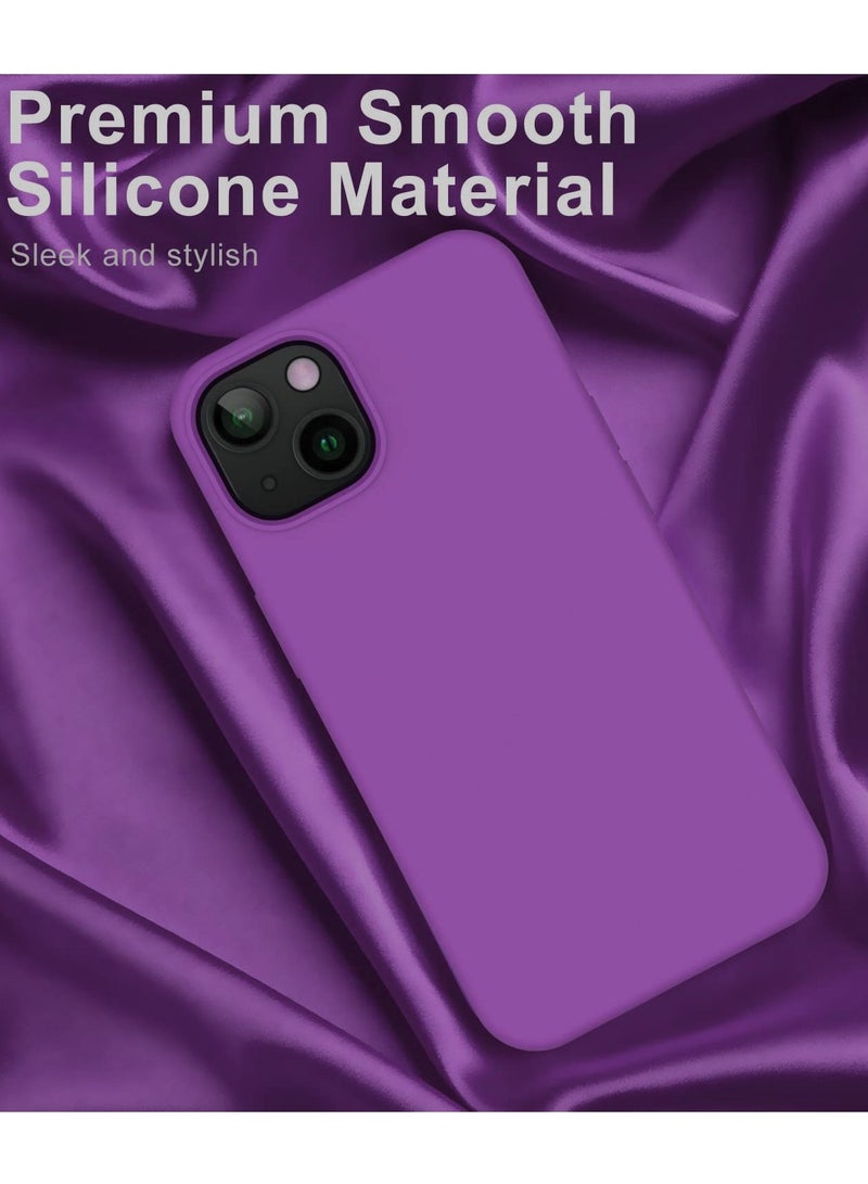 Houmt iPhone 14 Plus Protective Case with 2 Pack Screen Protectors Liquid Silicone Ultra Slim Shockproof Case Cover for iPhone 14 Plus Soft Anti Scratch Microfiber Lining 6.7 inch - Image 3