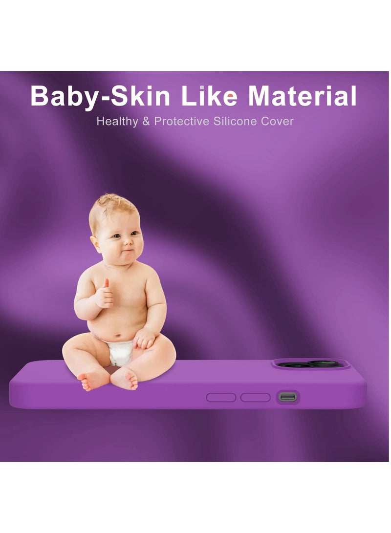 Houmt iPhone 14 Plus Protective Case with 2 Pack Screen Protectors Liquid Silicone Ultra Slim Shockproof Case Cover for iPhone 14 Plus Soft Anti Scratch Microfiber Lining 6.7 inch - Image 4