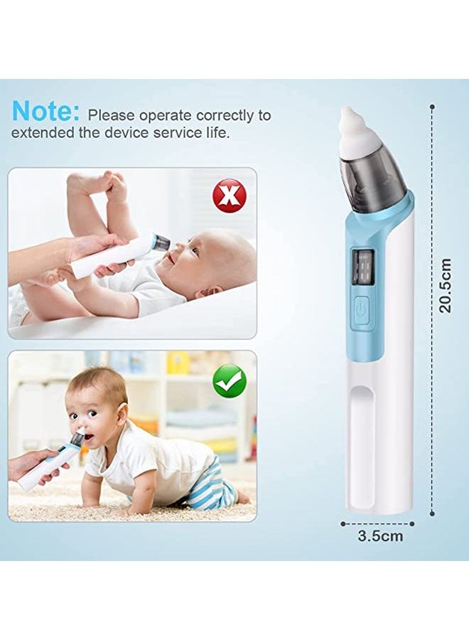 Baby Nasal Aspirator, Nose Sucker for Baby, Electric Baby Nose Cleaner with 2 Sizes Silicone Tips and 6 Level Adjustment for Newborn Toddlers  Kids  - Image 2
