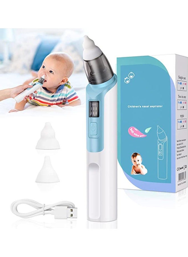 Baby Nasal Aspirator, Nose Sucker for Baby, Electric Baby Nose Cleaner with 2 Sizes Silicone Tips and 6 Level Adjustment for Newborn Toddlers  Kids  - Image 1
