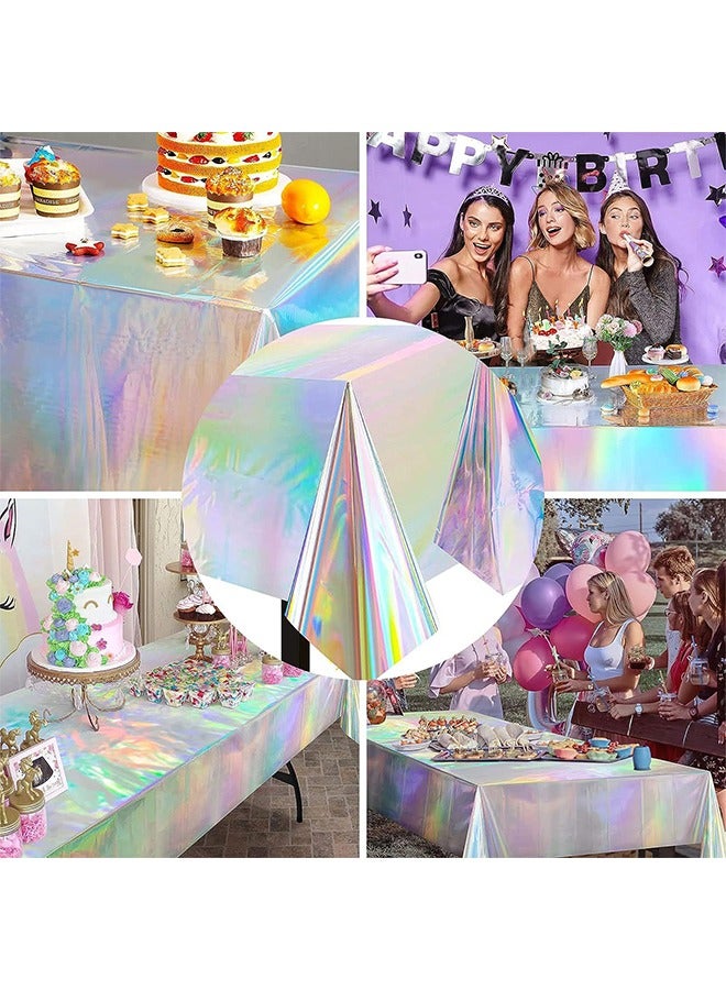 Birthday Party Tablecloth Disposable Waterproof Cartoon Color for Party Wedding Birthday  Baby Shower Home Decorations Party Decoration Supplies Tablecloth 183cm*137cm  - Image 3