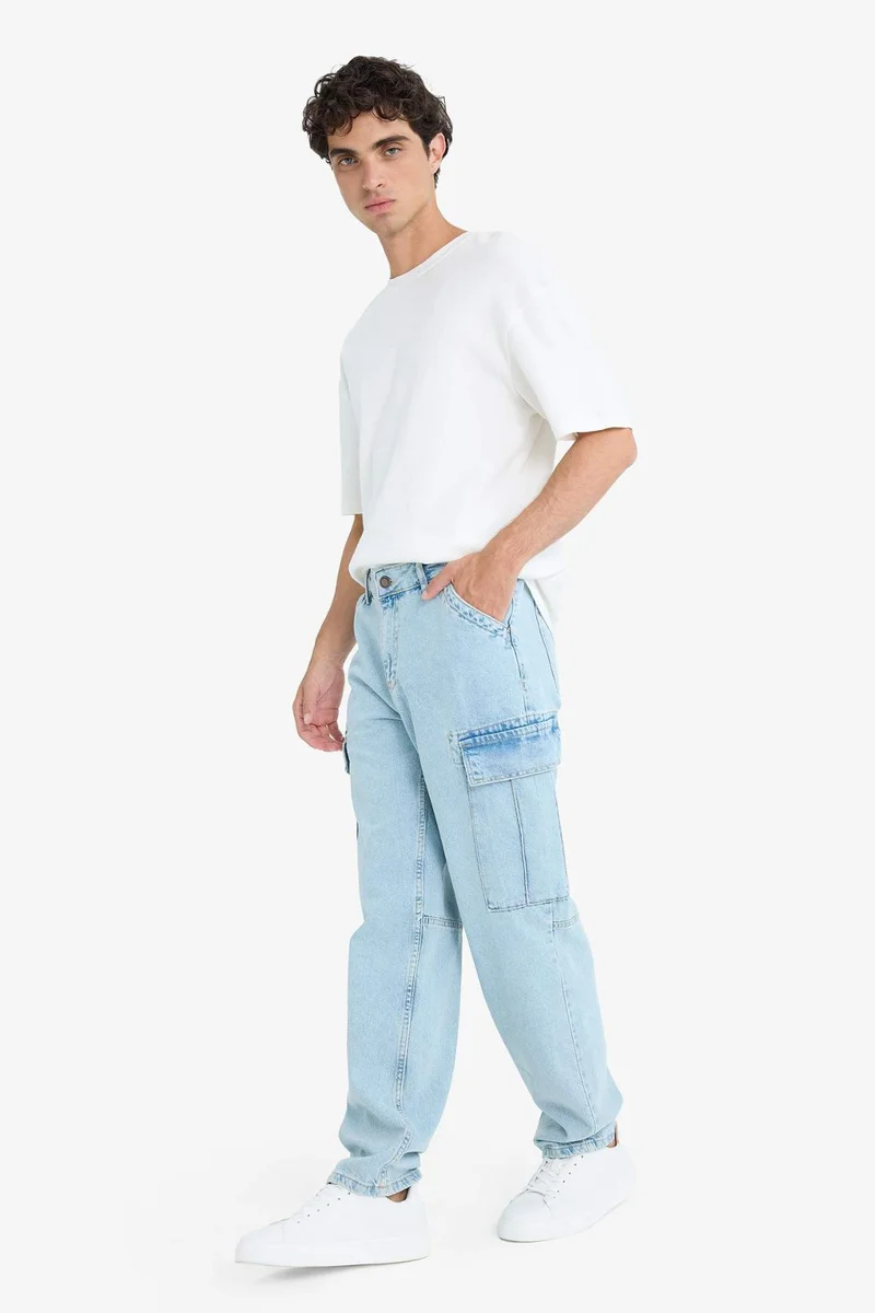 DeFacto Relax Fit Straight Leg Cargo Jeans