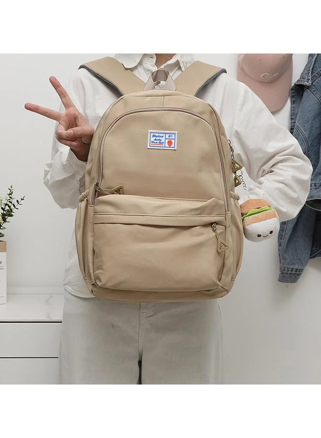 Take Two Khaki Zip-Detail Backpack