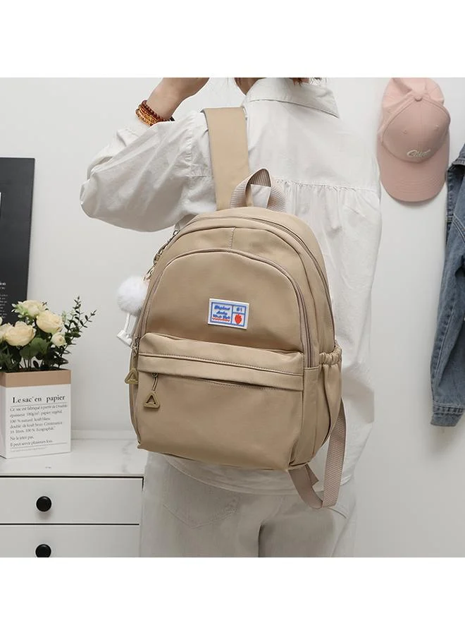 Take Two Khaki Zip-Detail Backpack