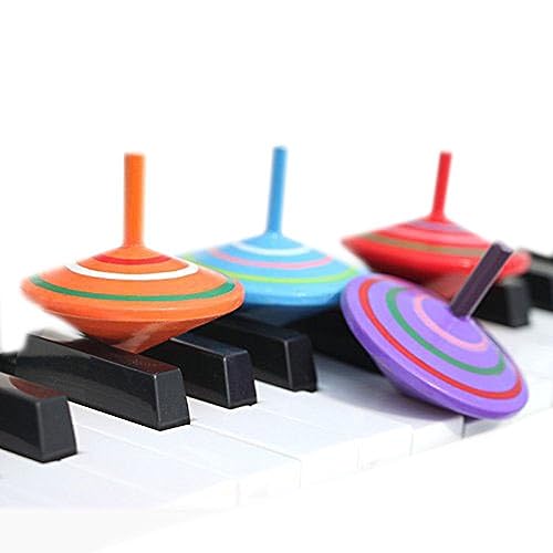 GoodPlay Gyroscope, 3 Pcs/Set Handmade Painted Wood Spinning Tops, Educational Kindergarten Toys - Image 4