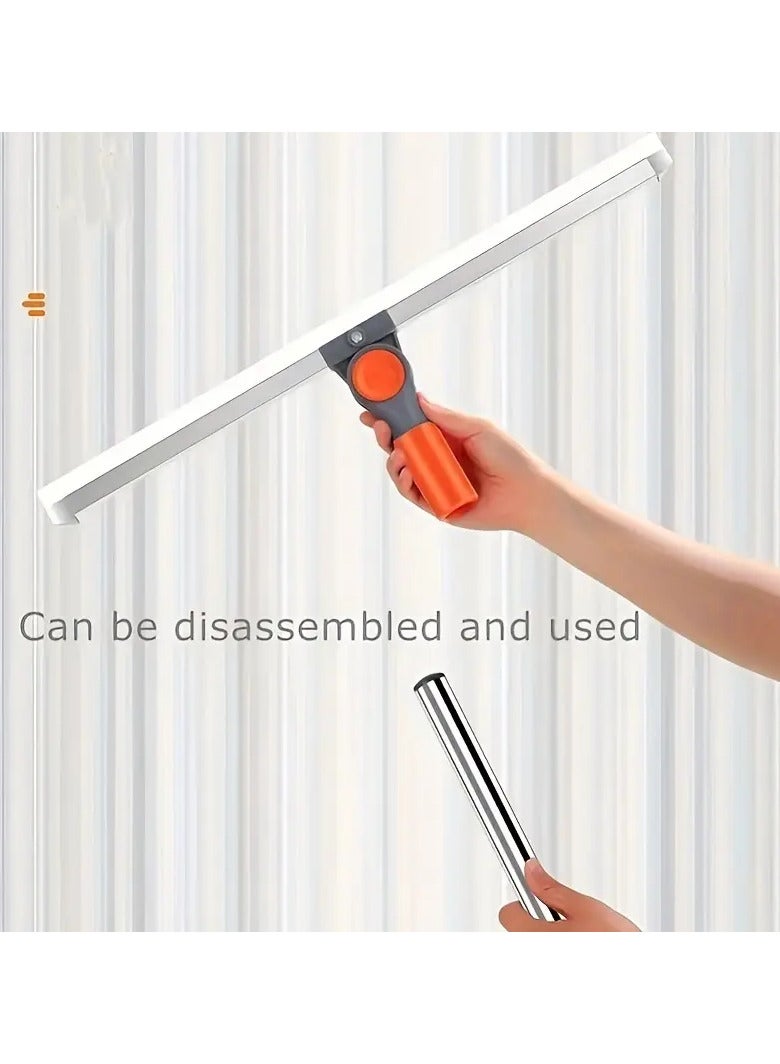 Premium Floor Squeegee for Ceramic Tiles – 50cm Wide Blade with Adjustable Handle – Orange - Image 2