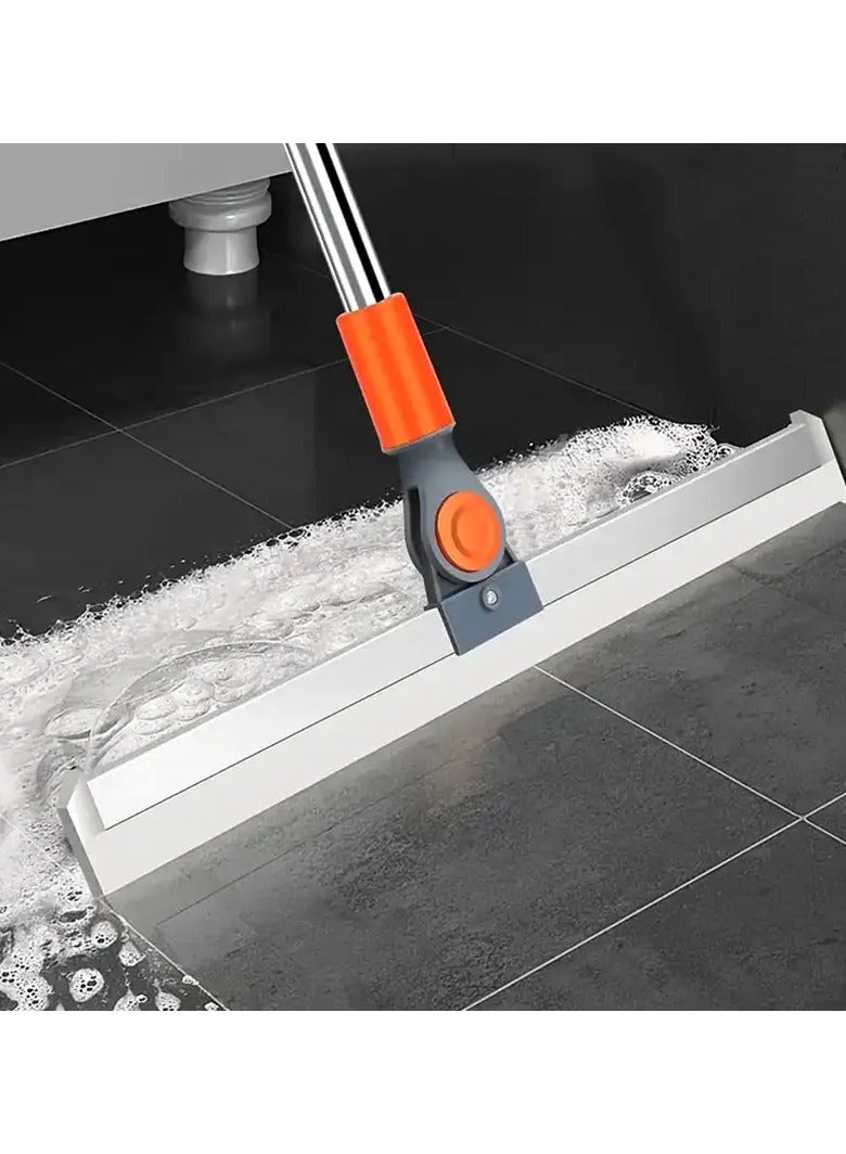 Premium Floor Squeegee for Ceramic Tiles – 50cm Wide Blade with Adjustable Handle – Orange - Image 1