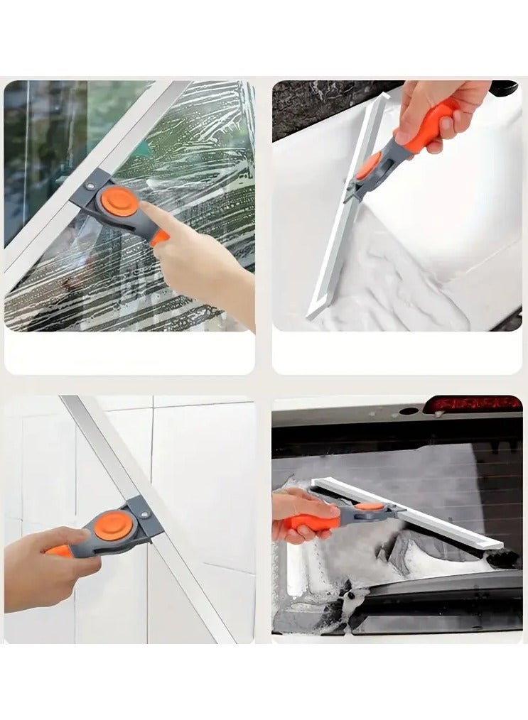 Premium Floor Squeegee for Ceramic Tiles – 50cm Wide Blade with Adjustable Handle – Orange - Image 3