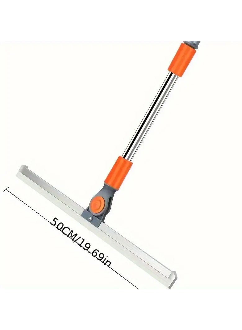 Premium Floor Squeegee for Ceramic Tiles – 50cm Wide Blade with Adjustable Handle – Orange - Image 4