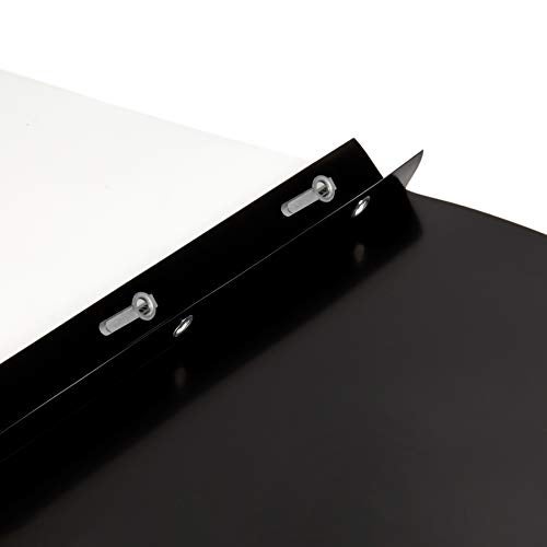 Blue Summit Supplies 25 Black Plastic Report Covers with Prongs, Black 3 Prong Clear Front Report Cover for Presentation, Document, and School Use, 0.42mm PP Plastic, Bulk 25 Pack - Image 3