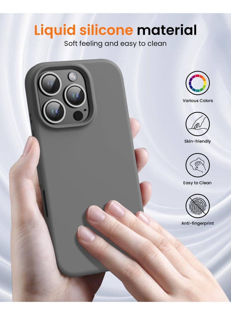 BORTONY iPhone 16 Pro Case Liquid Silicone Anti Scratch Anti Fingerprint Soft Silky Touch Shockproof Protective Cover for Apple iPhone 16 Pro - Image 3