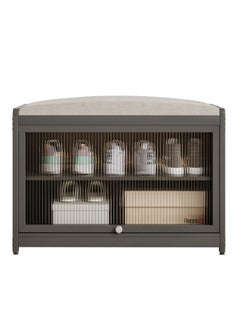 ATM Shoe Storage Bench with Cushioned Seat and Transparent Door - 70x32x45 cm  - Image 3