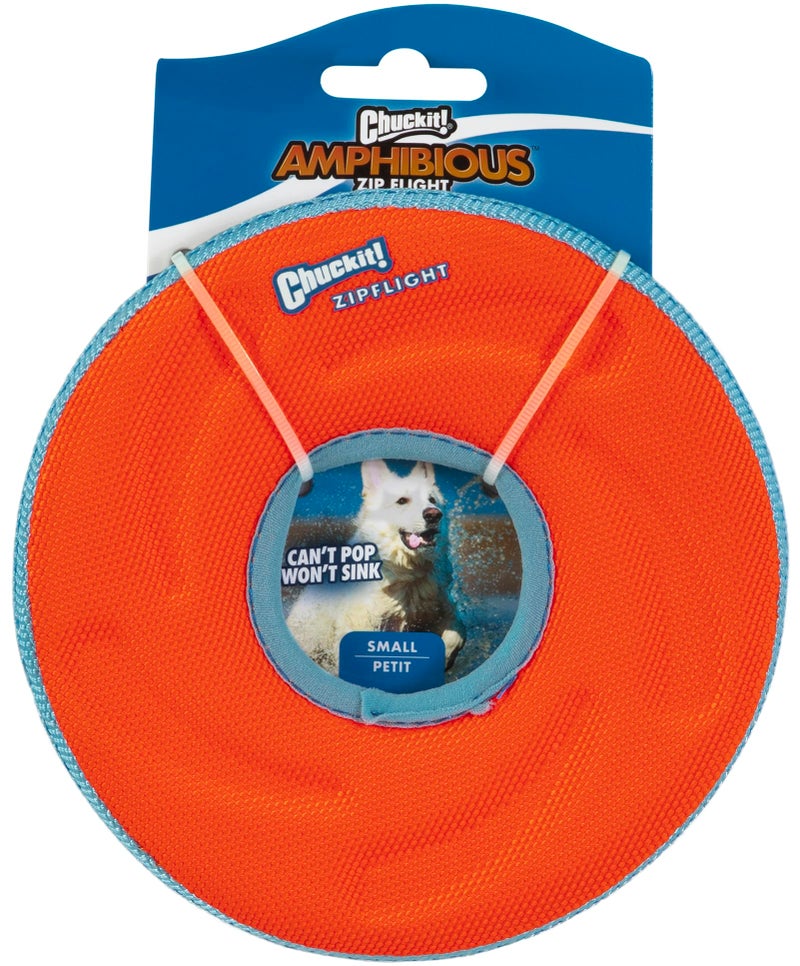 Chuckit! Zipflight Flying Disc Dog Toy, Small (6"), Green and light Blue - Image 5